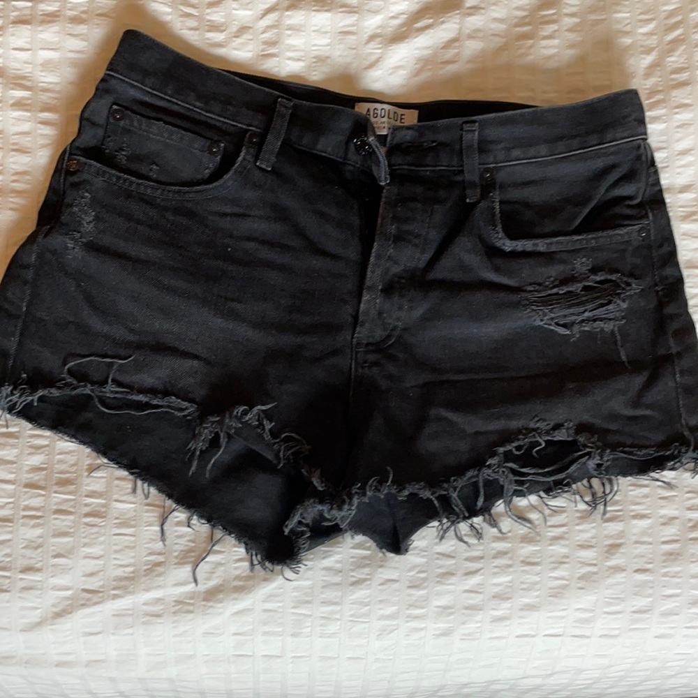 Agolde black jean shorts sz 29